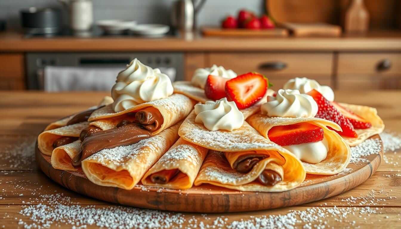 Crepas dulces menu