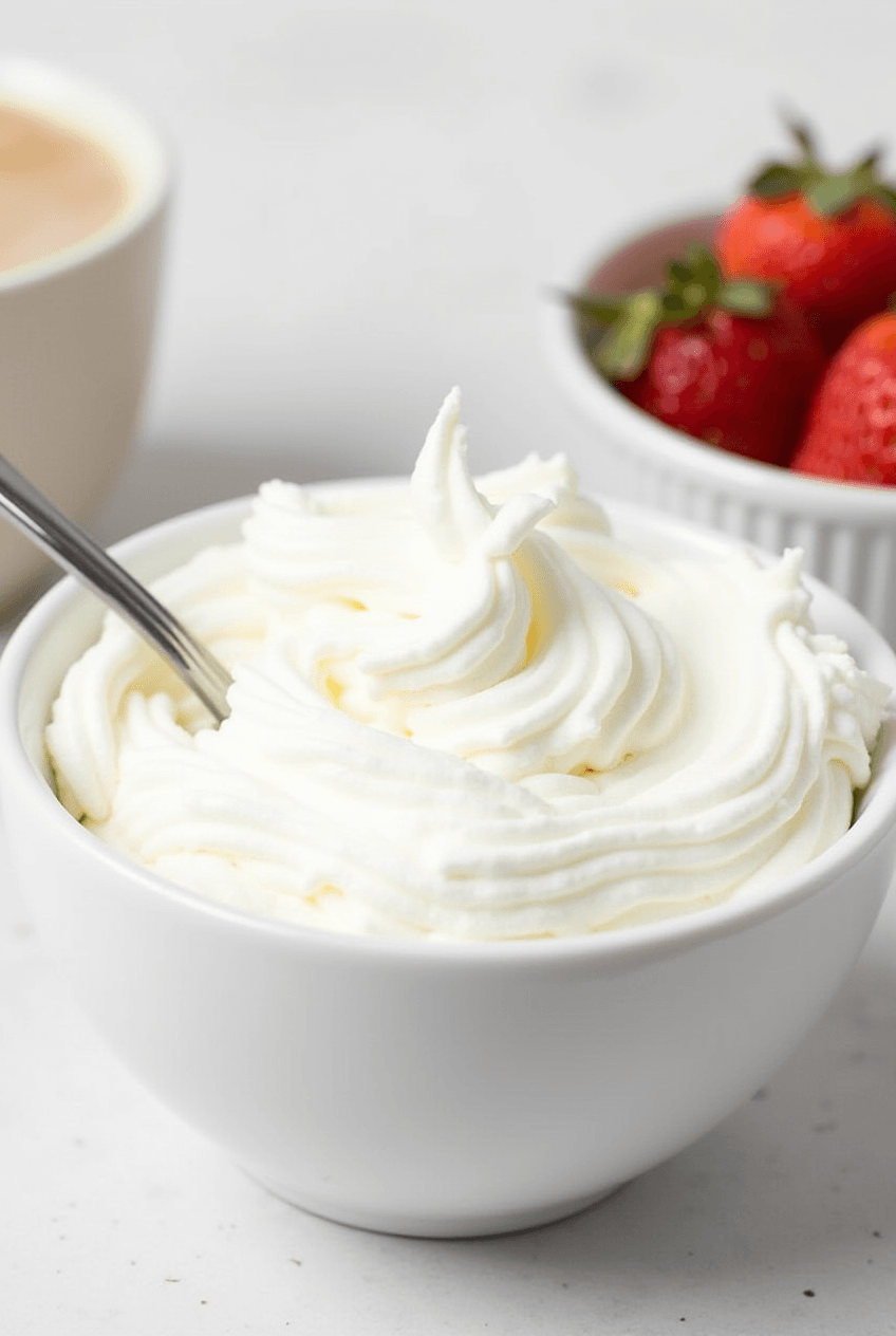 crema batida casera con leche