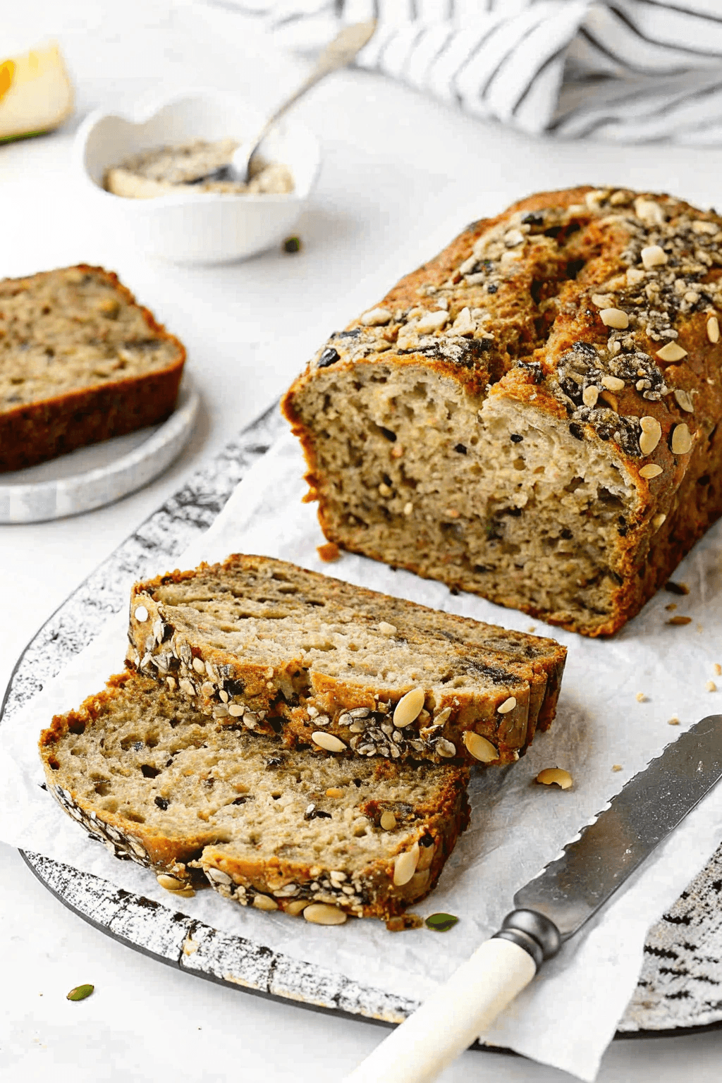 Receta de Pan de avena y chía sin harina