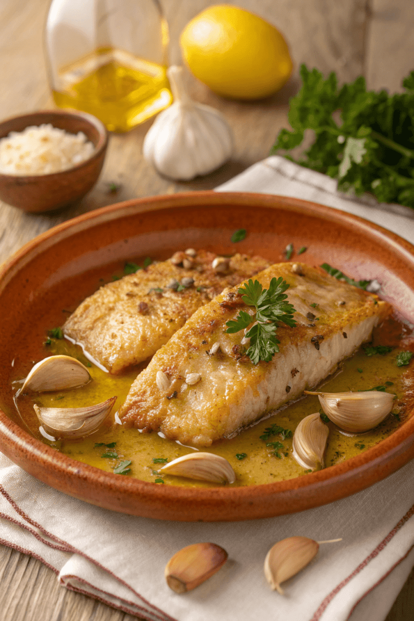 Pescado al Ajillo