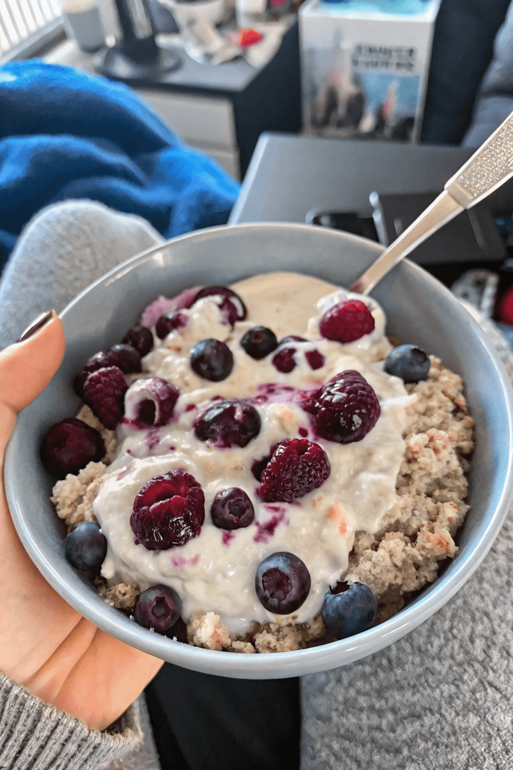 Receta De Pudin De Avena Y Arándanos