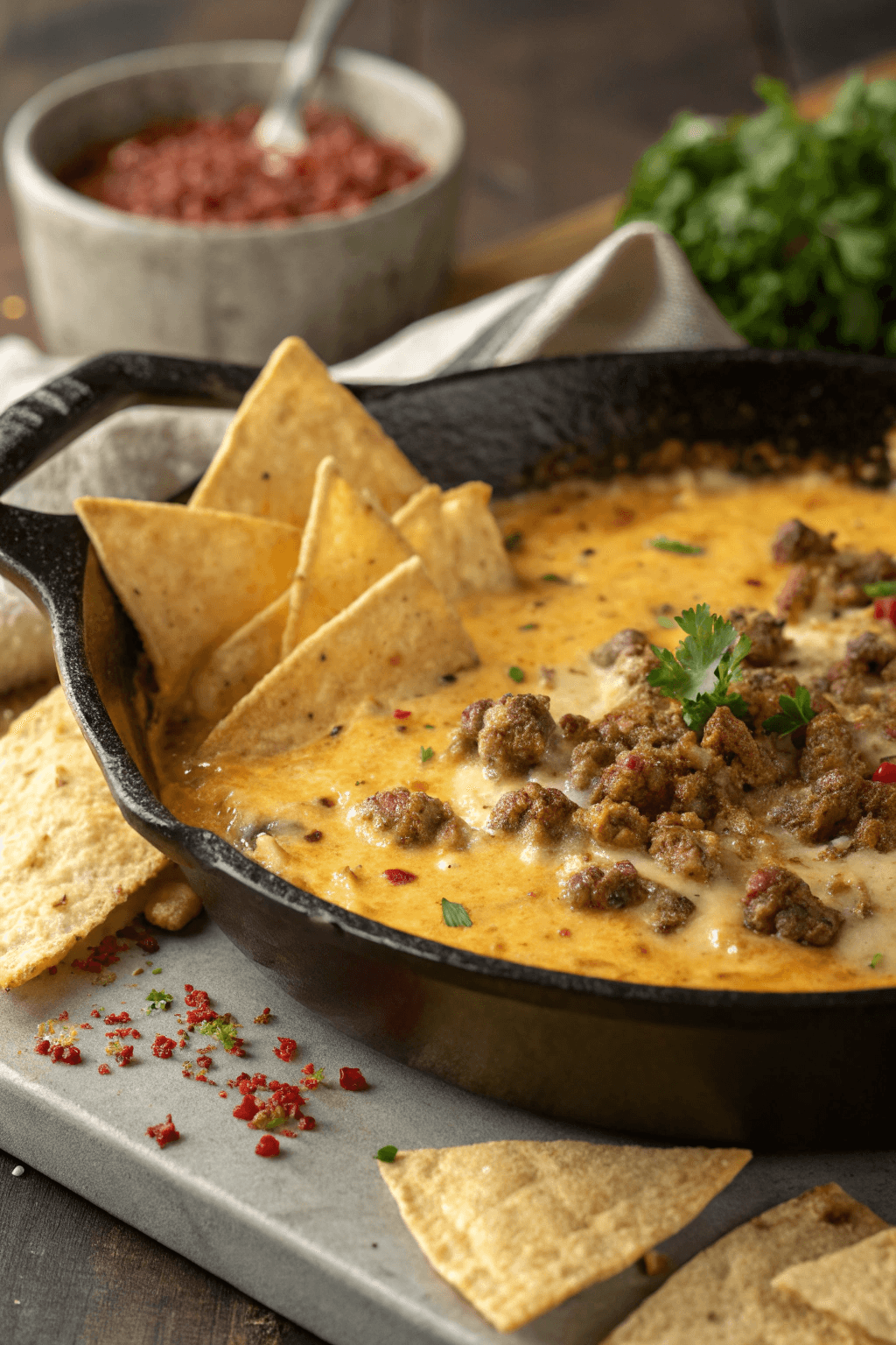Dip de Queso con Salchicha