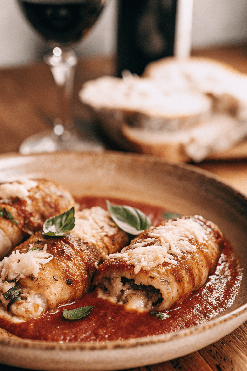 Pollo Braciole con Parmesano y Panceta