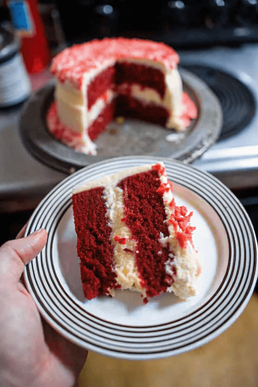 Receta de Tarta de queso con fresas de terciopelo rojo