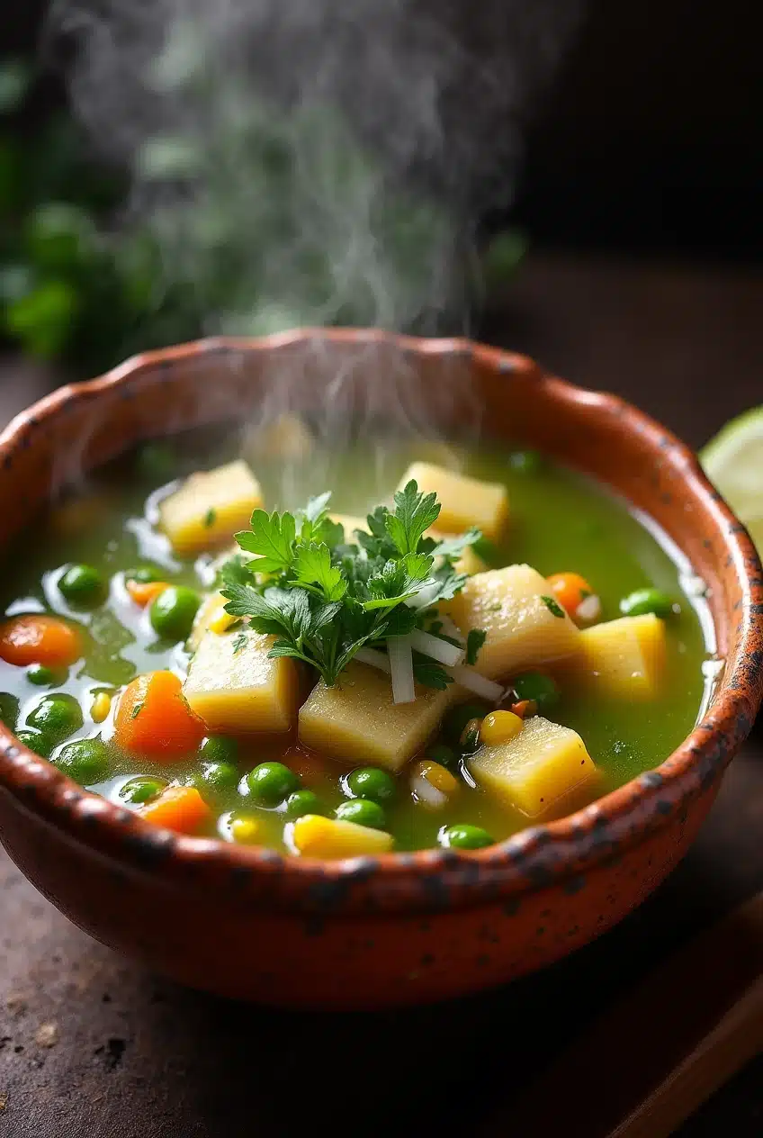 Aguadito de pescado peruano