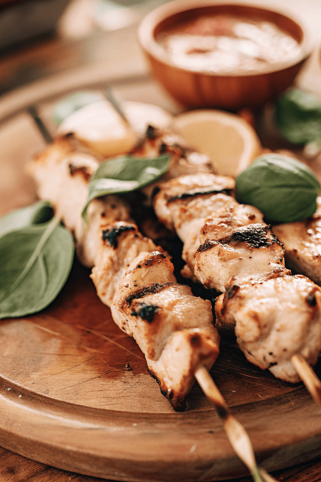 Brochetas de Pollo con Albahaca y Limón