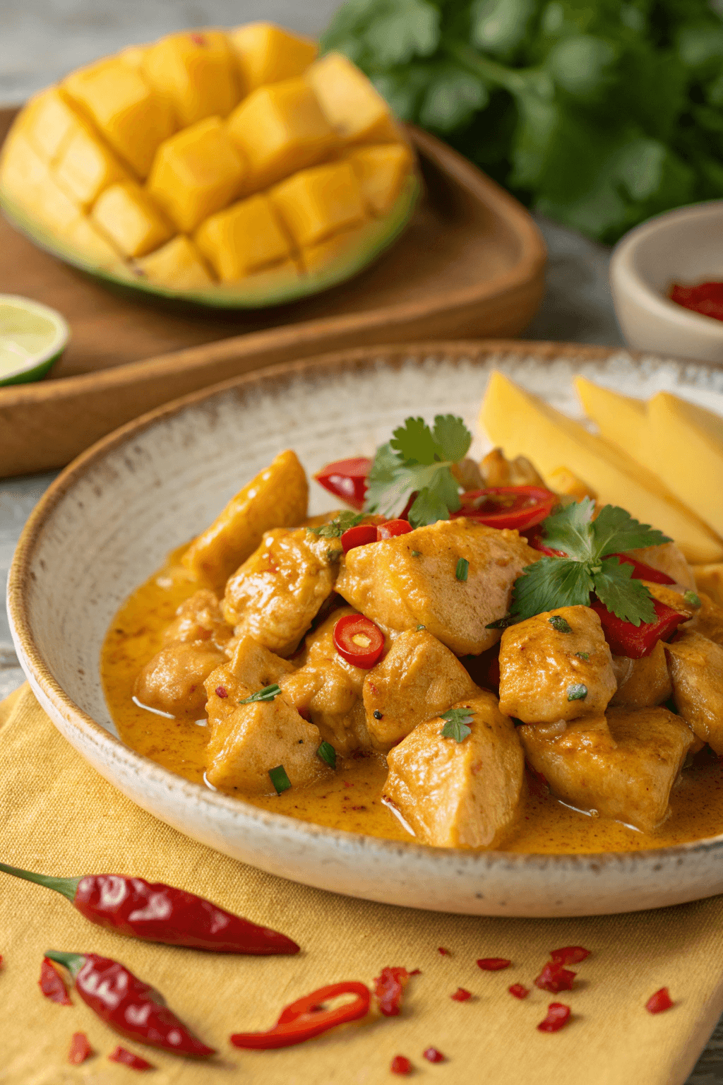 Pollo en Salsa de Mango y Chile