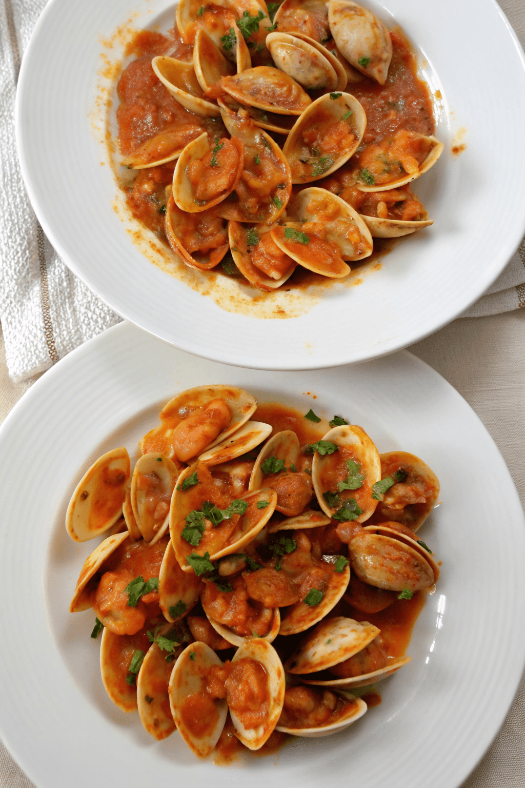 Receta de almejas marinera