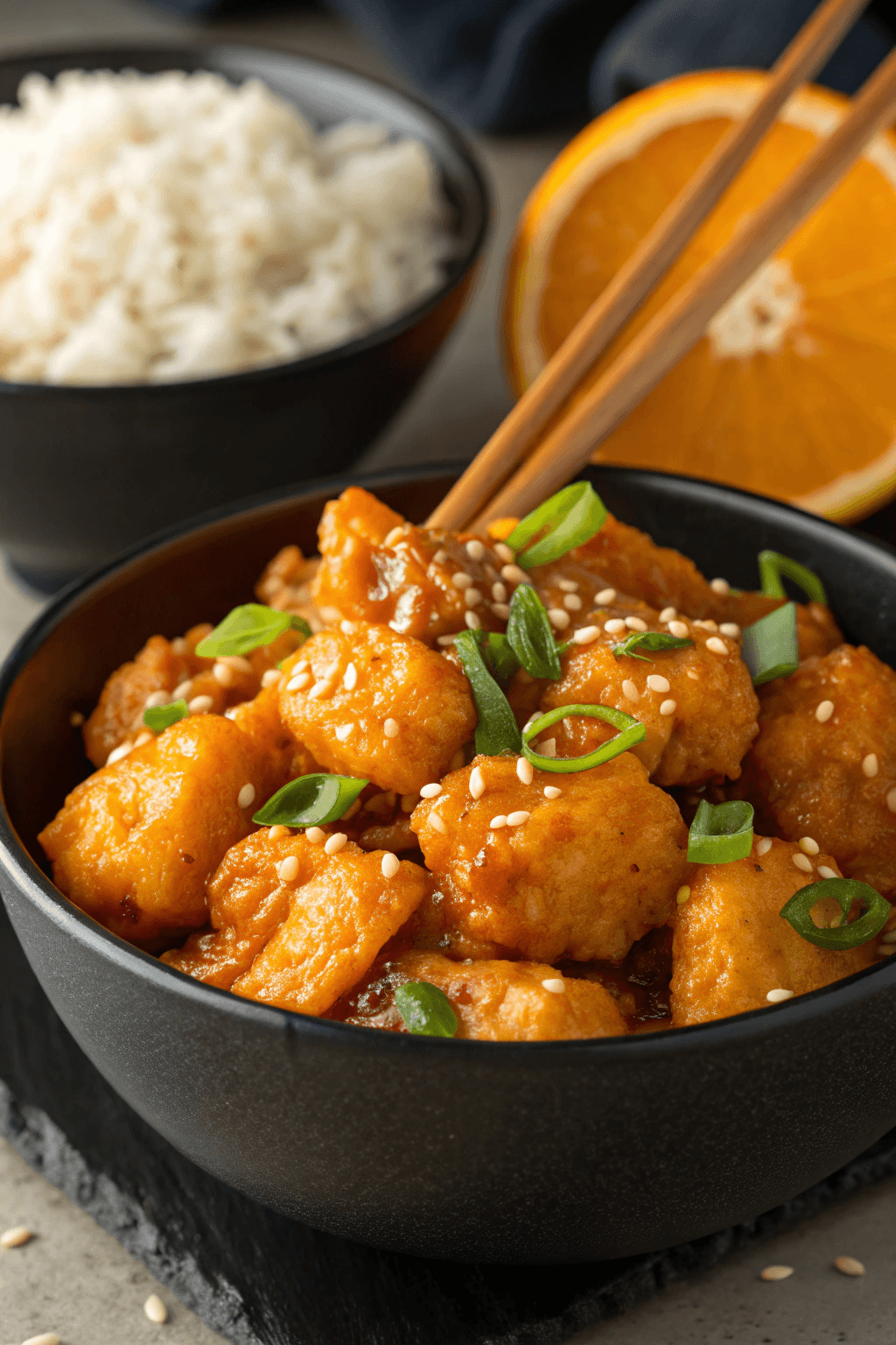 Pollo a la Naranja Estilo Chino
