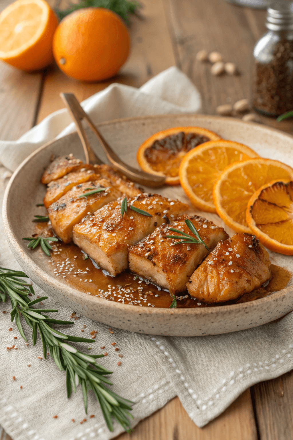 Pollo con Miel y Naranja
