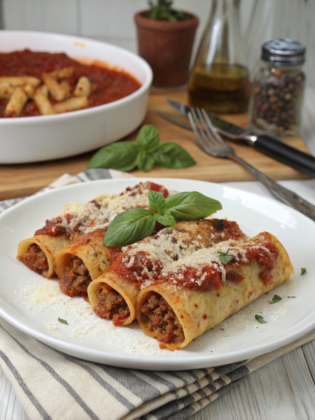 Cannellonis a la carne rápida