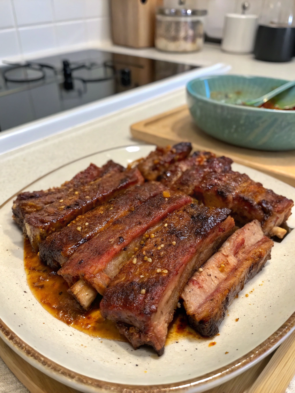 Costillas de ternera marinadas