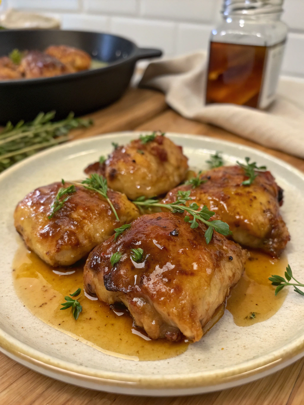 Muslos de pollo con miel