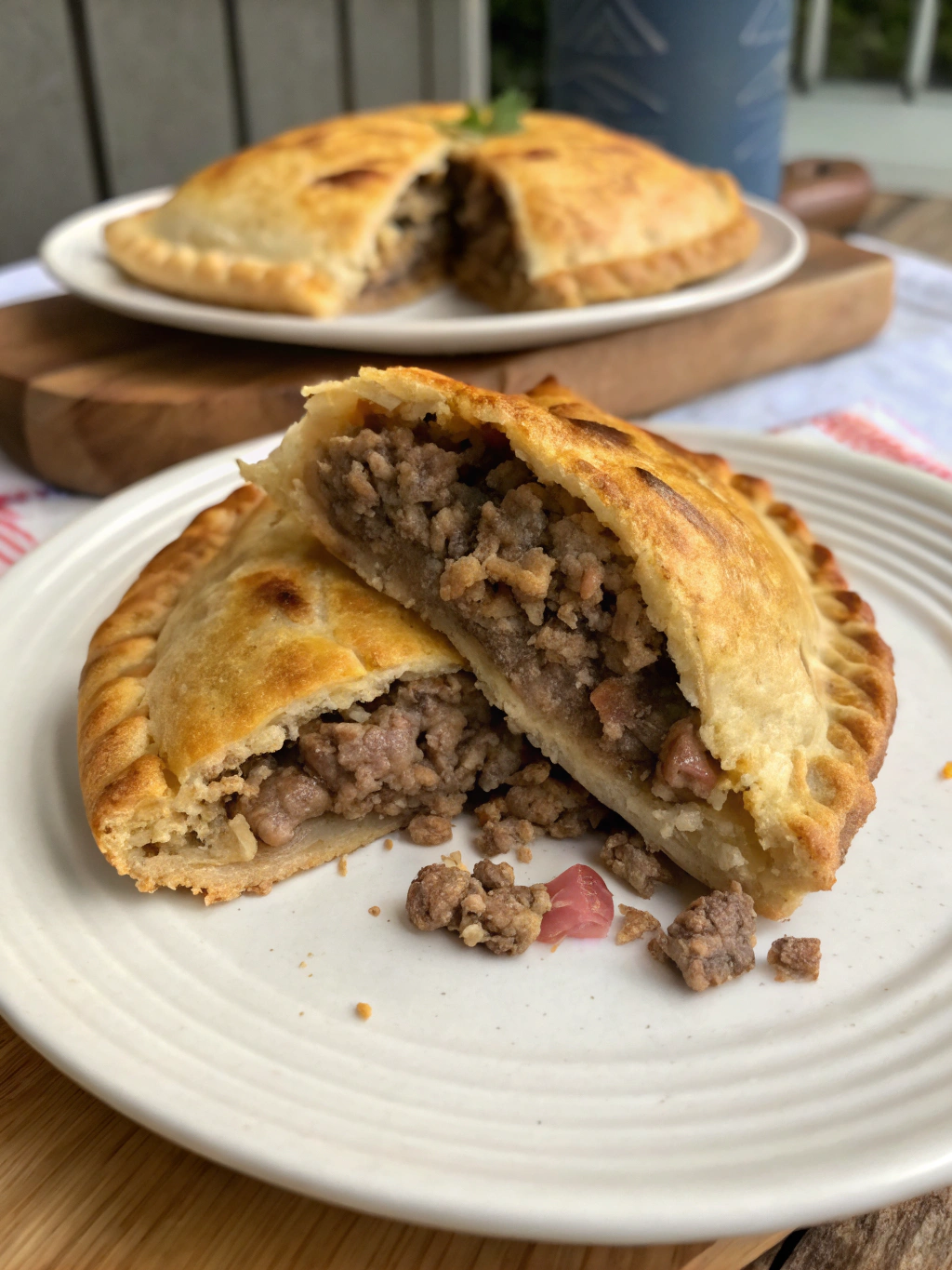 Pastel de carne en costra