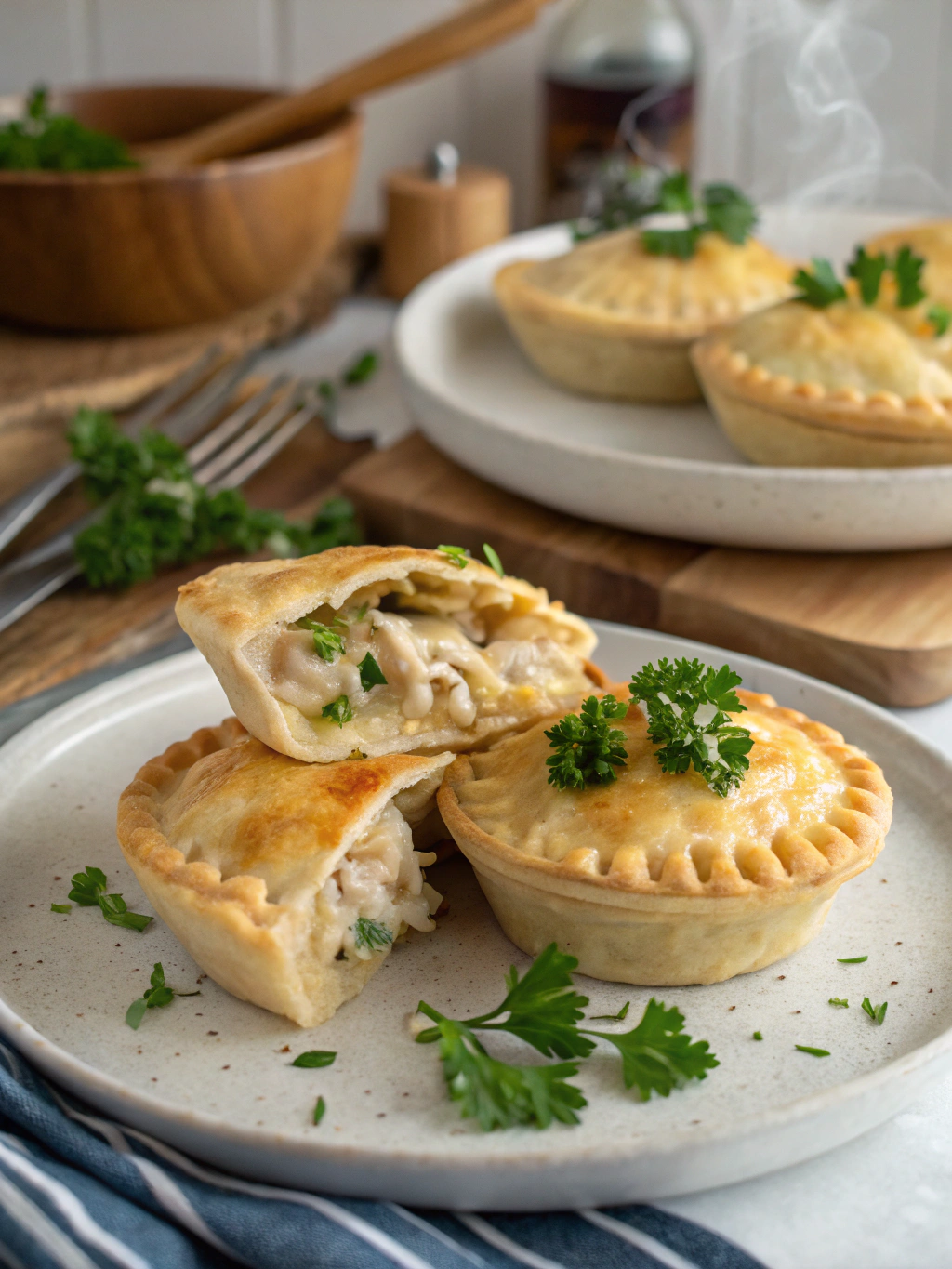 Pastel de pollo delicioso