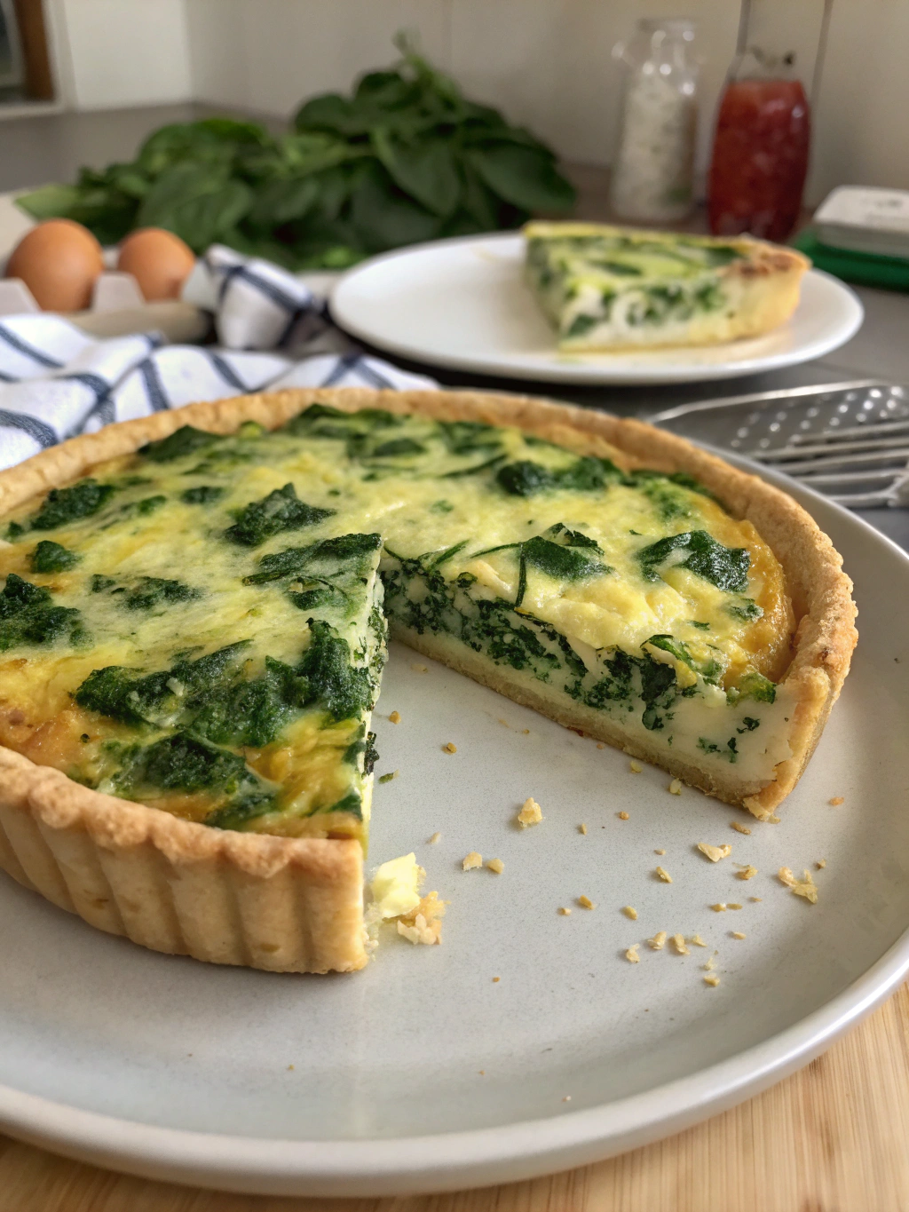 Quiche de espinacas y queso