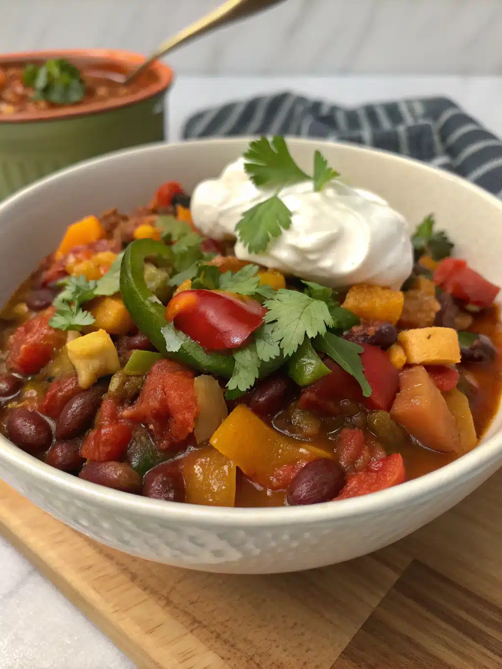 chili vegetariano delicioso