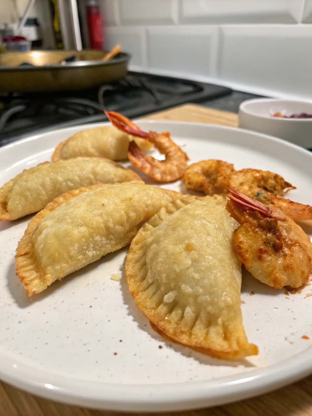 empanadillas crujientes de camaron