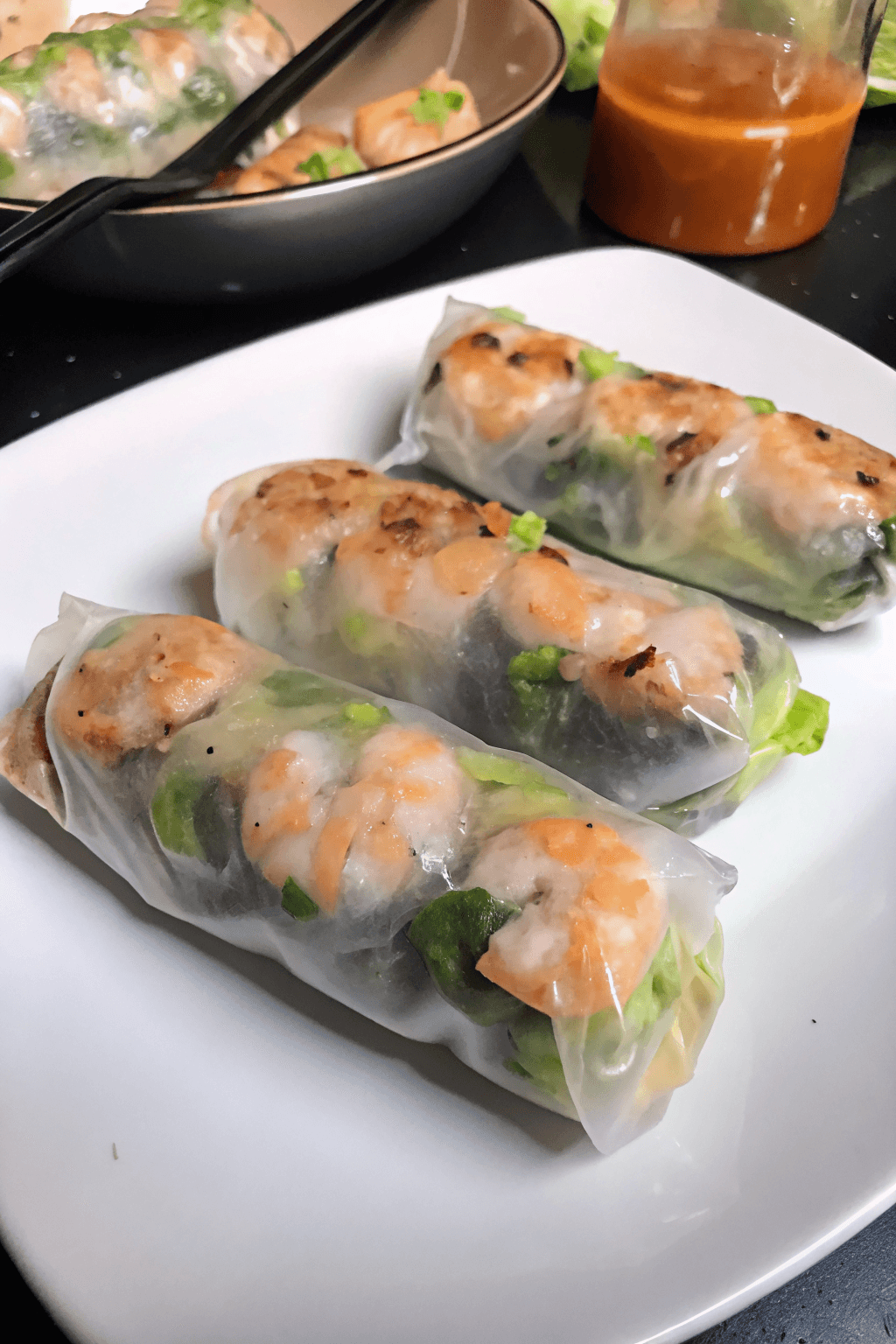 Rollos de primavera frescos