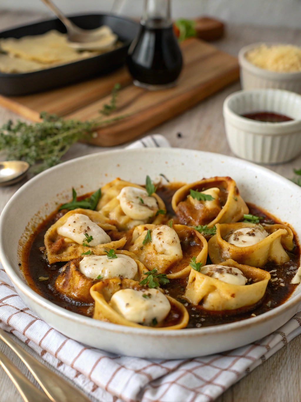horneado de tortellini balsamico