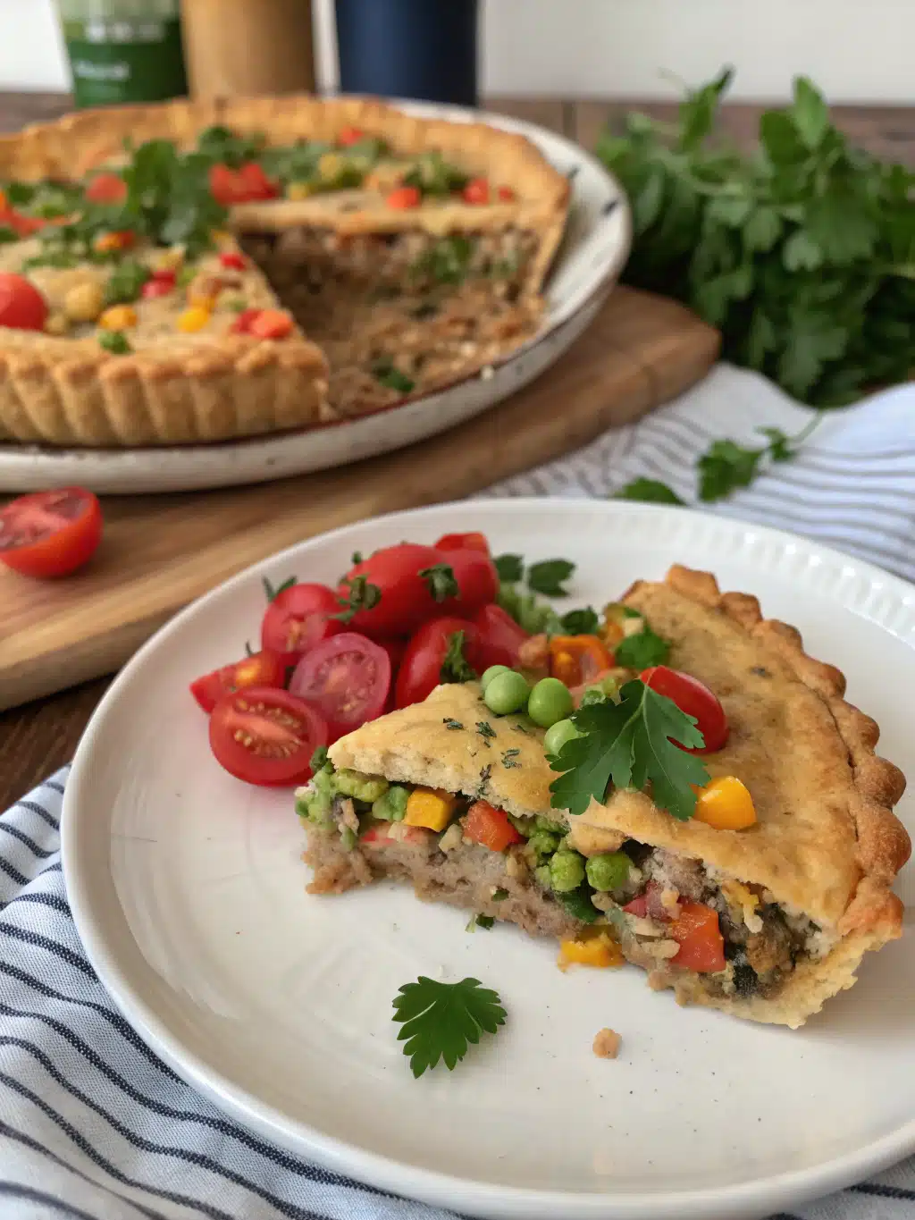 pastel de carne de pavo saludable