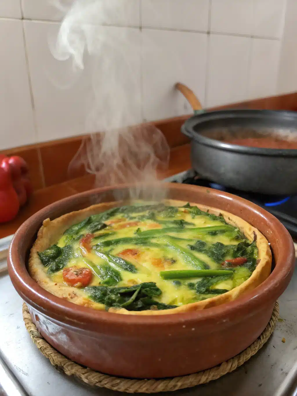 pastel de verduras en olla