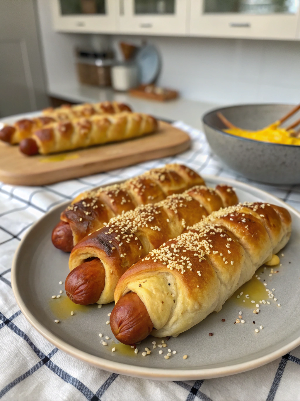 perros de pretzel caseros
