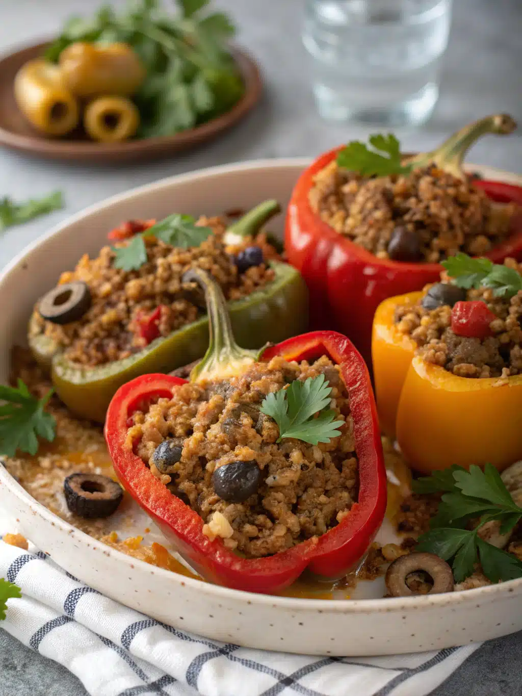 pimientos rellenos al horno