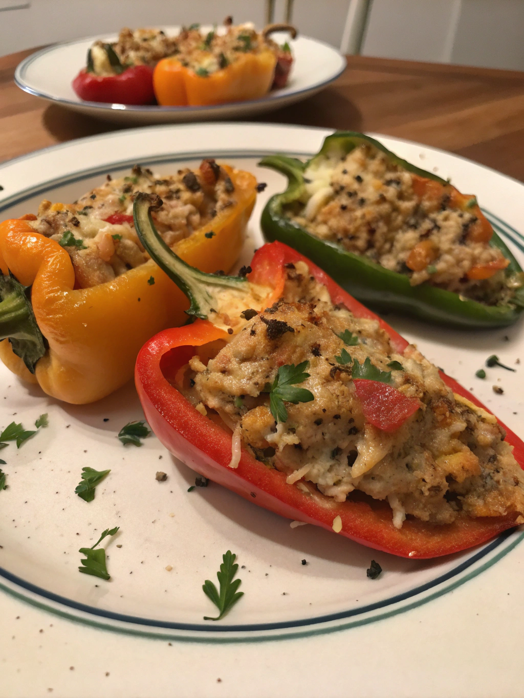 pimientos rellenos de pavo italiano
