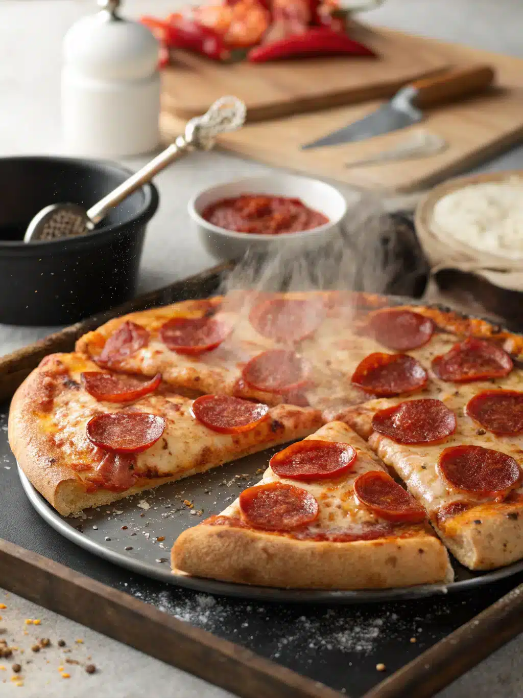 receta de pizza pepperoni
