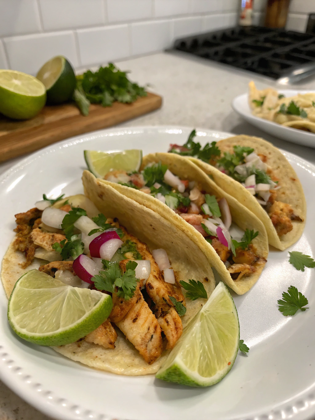 tacos de pollo sobrante