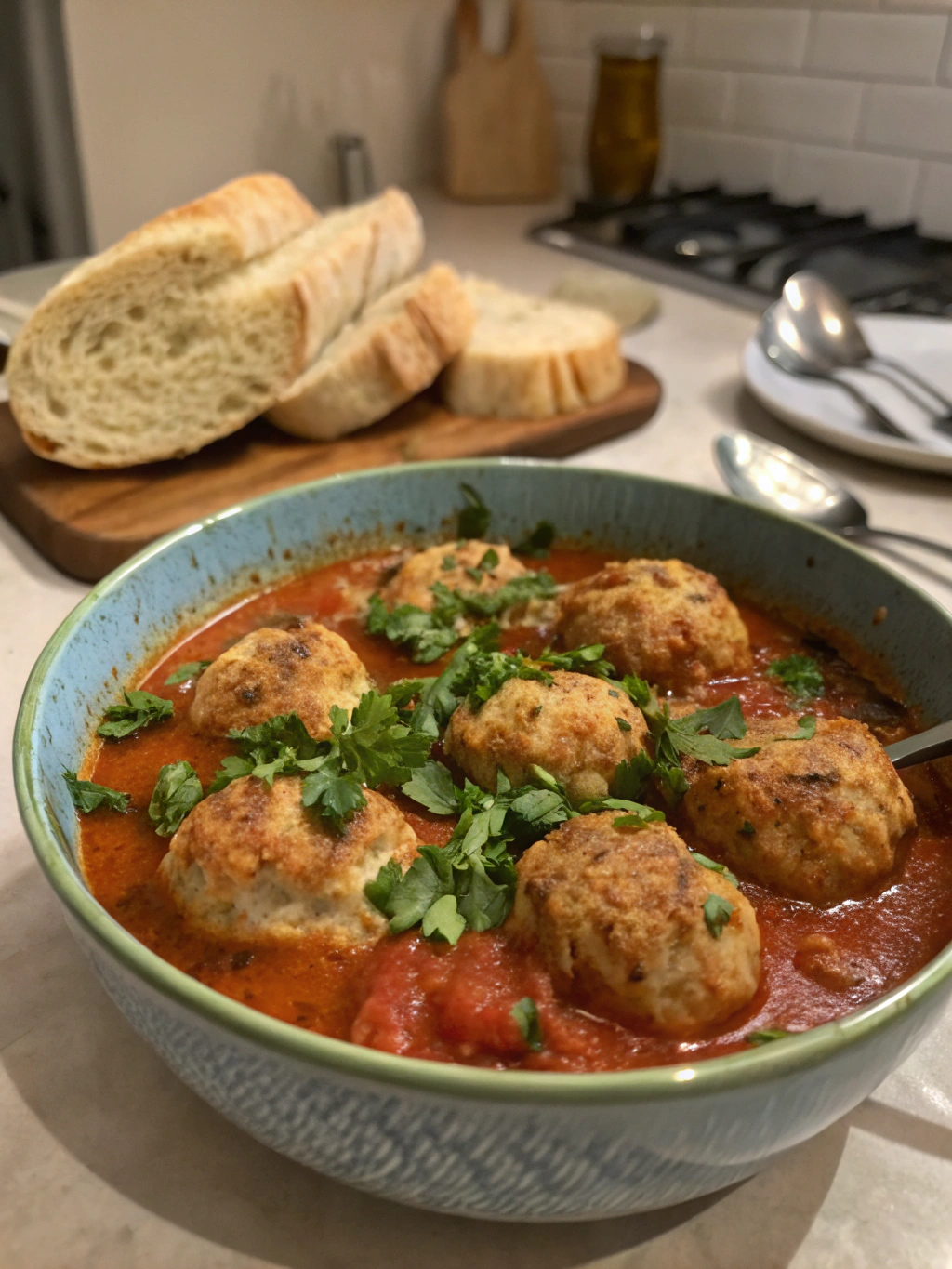 Cacerola de albóndigas de pollo