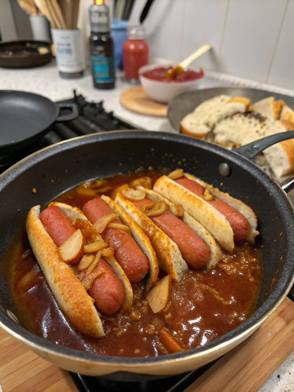 Hot dogs general tao en freidora