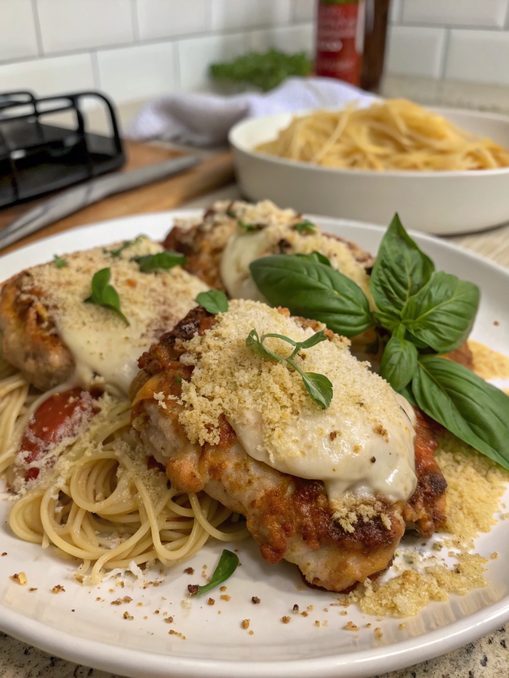 Muslos de pollo al parmesano