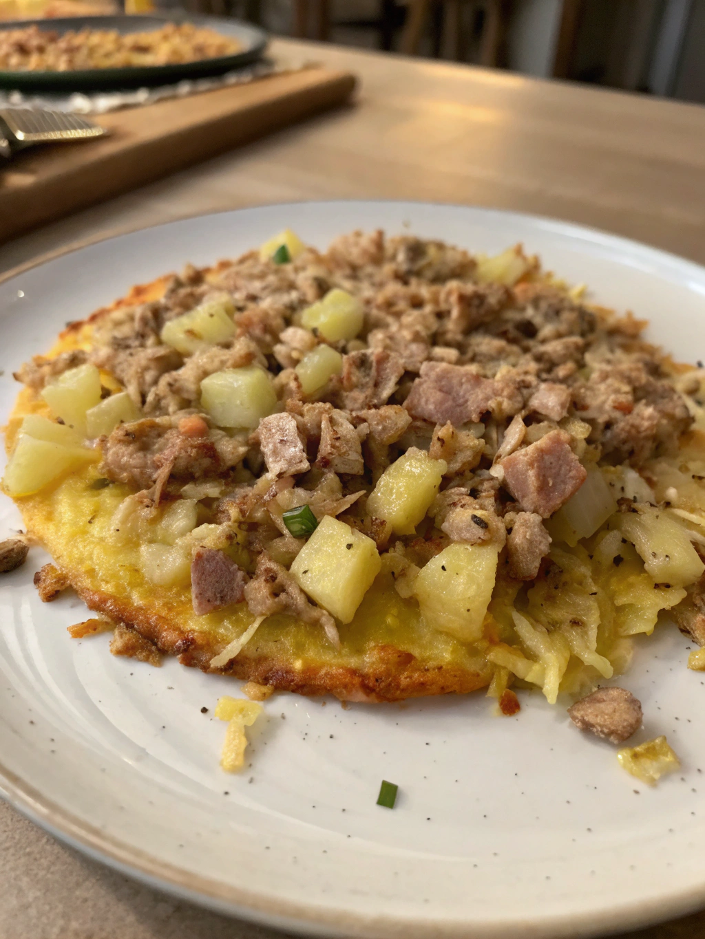 Rostis de cerdo desmenuzado