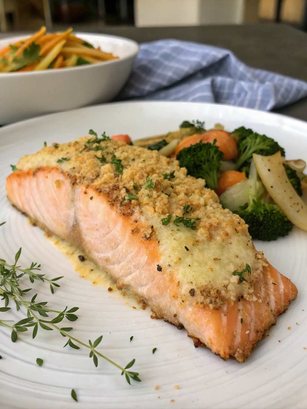 Salmón gratinado al horno