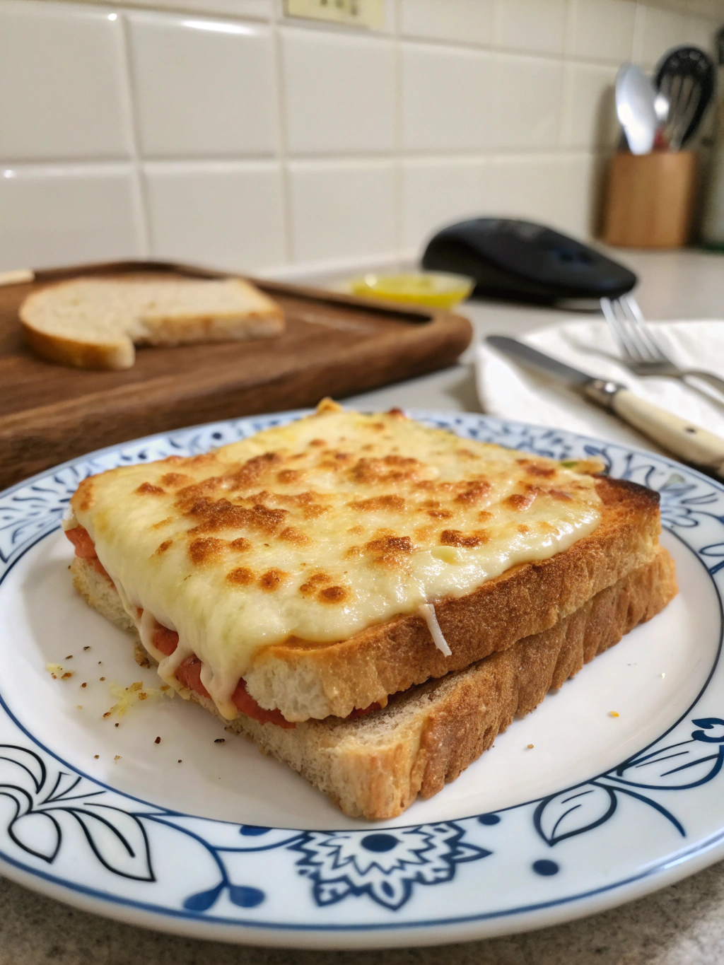 Sandwich de queso gratinado