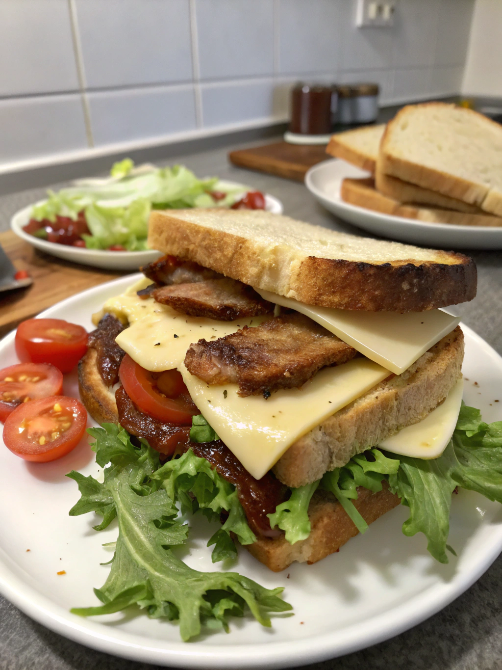 Sandwich de queso y pato