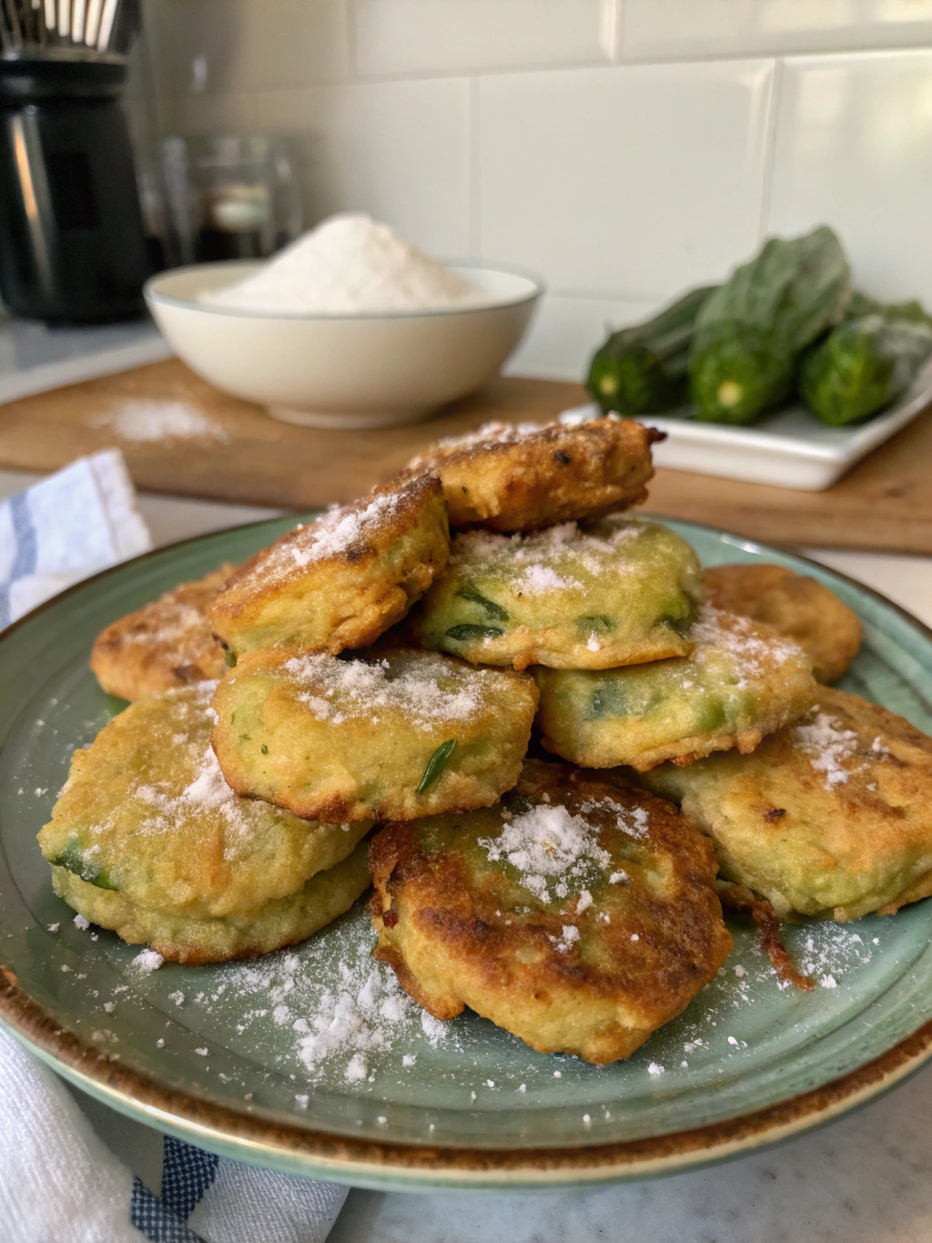 beignets de calabacín fritos