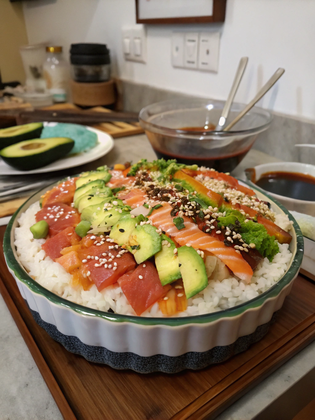 cazuela estilo sushi