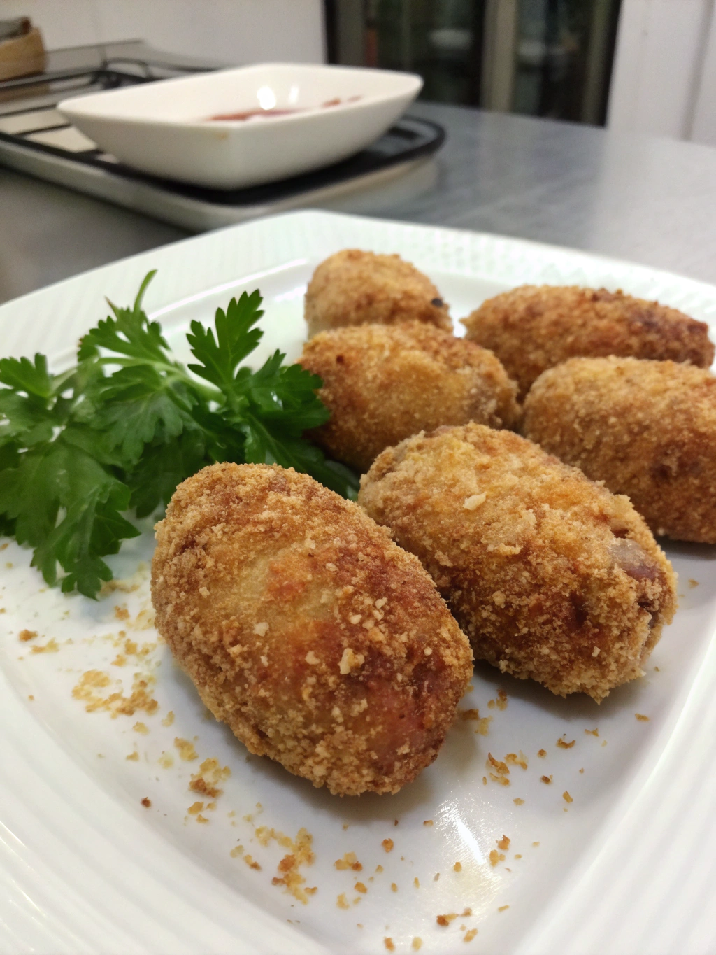 croquetas de carne en panko