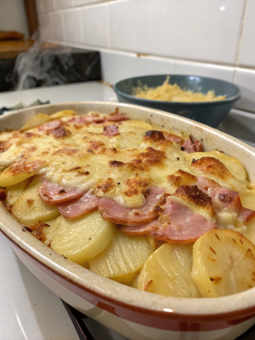 gratinado de jamón y papas