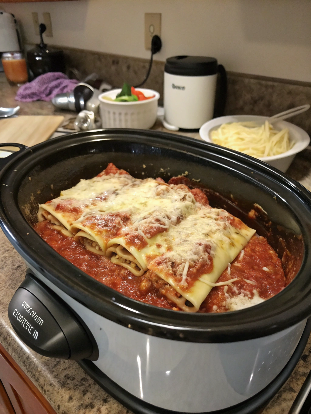 lasagna en olla lenta