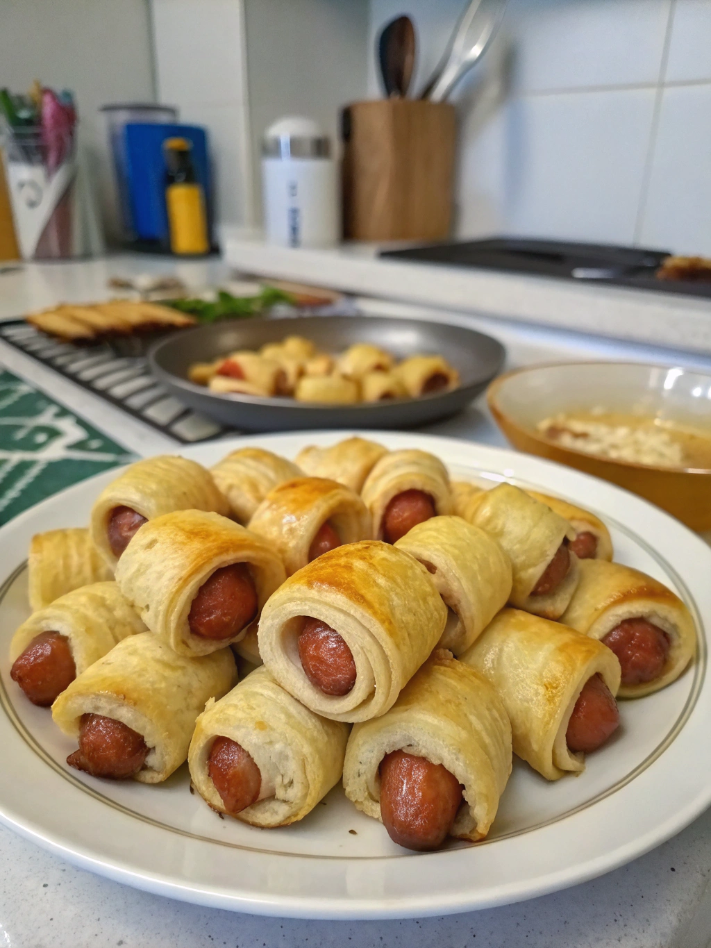 mini-rollos de salchicha