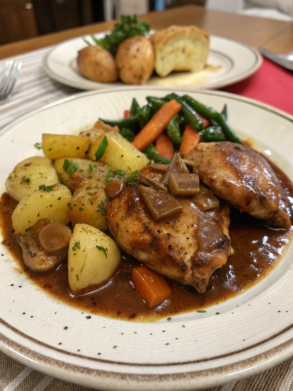 pastel de pollo al vino