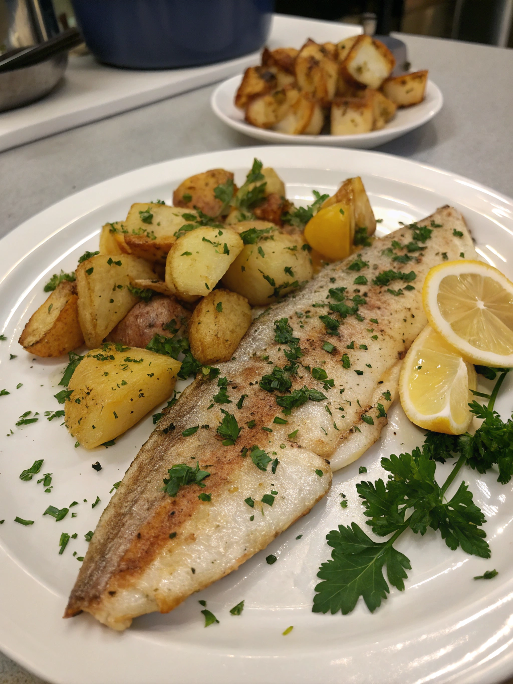 pescado al horno con papas