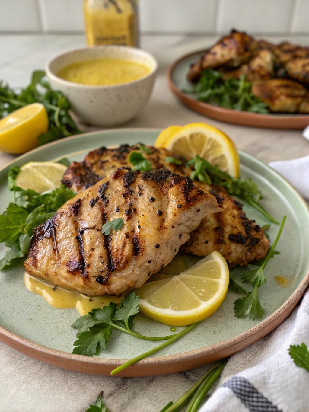 pollo a la parrilla miel y mostaza