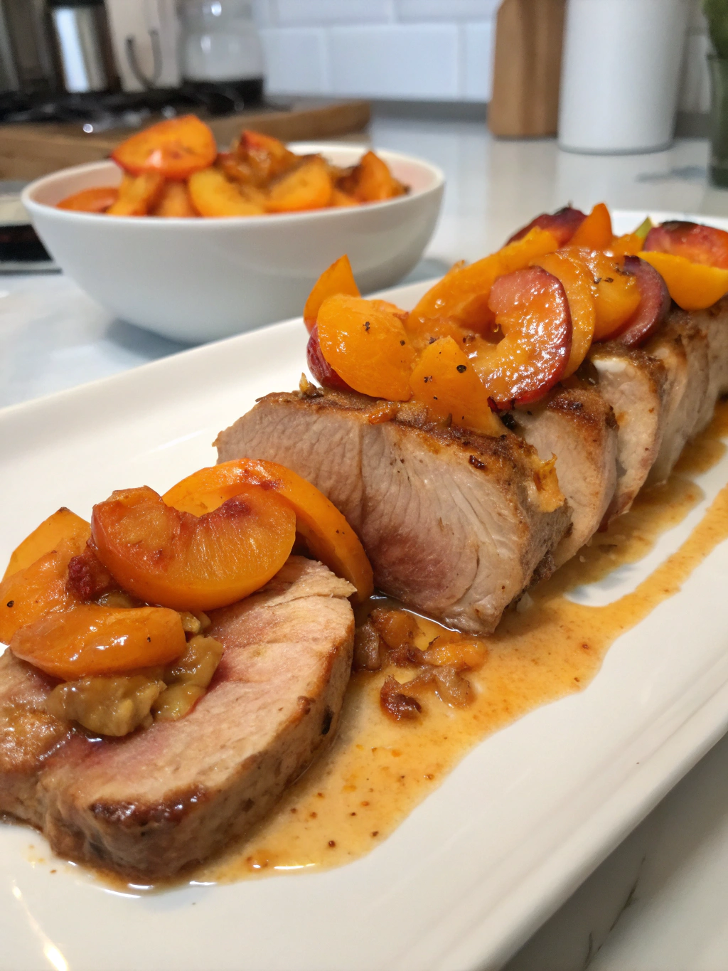 solomillo de cerdo albaricoque