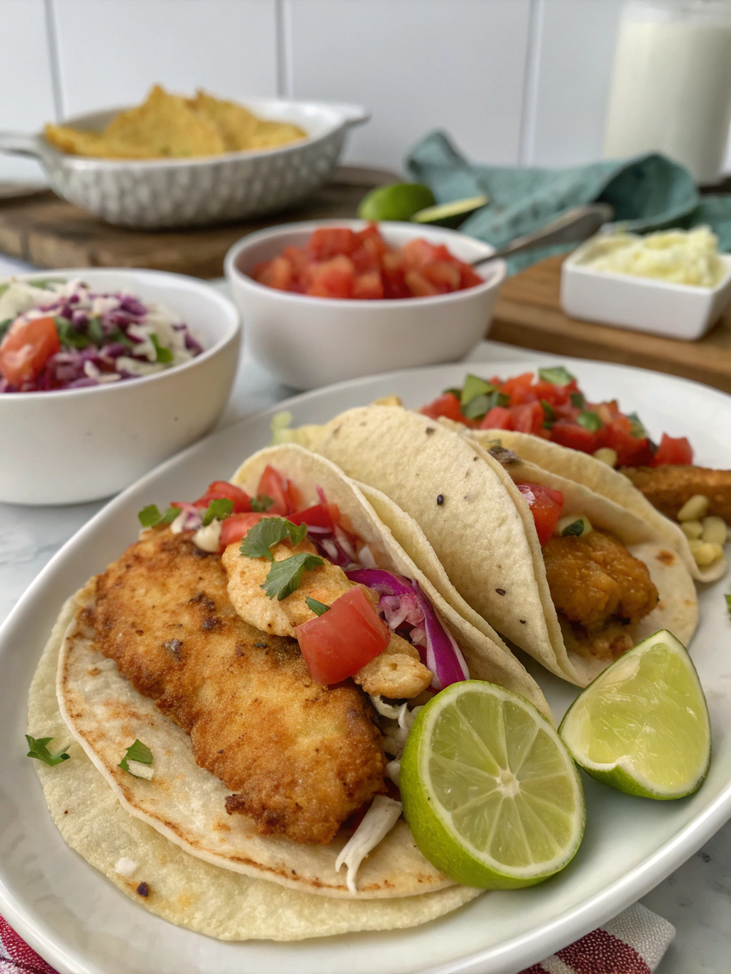 tacos de pescado al revés