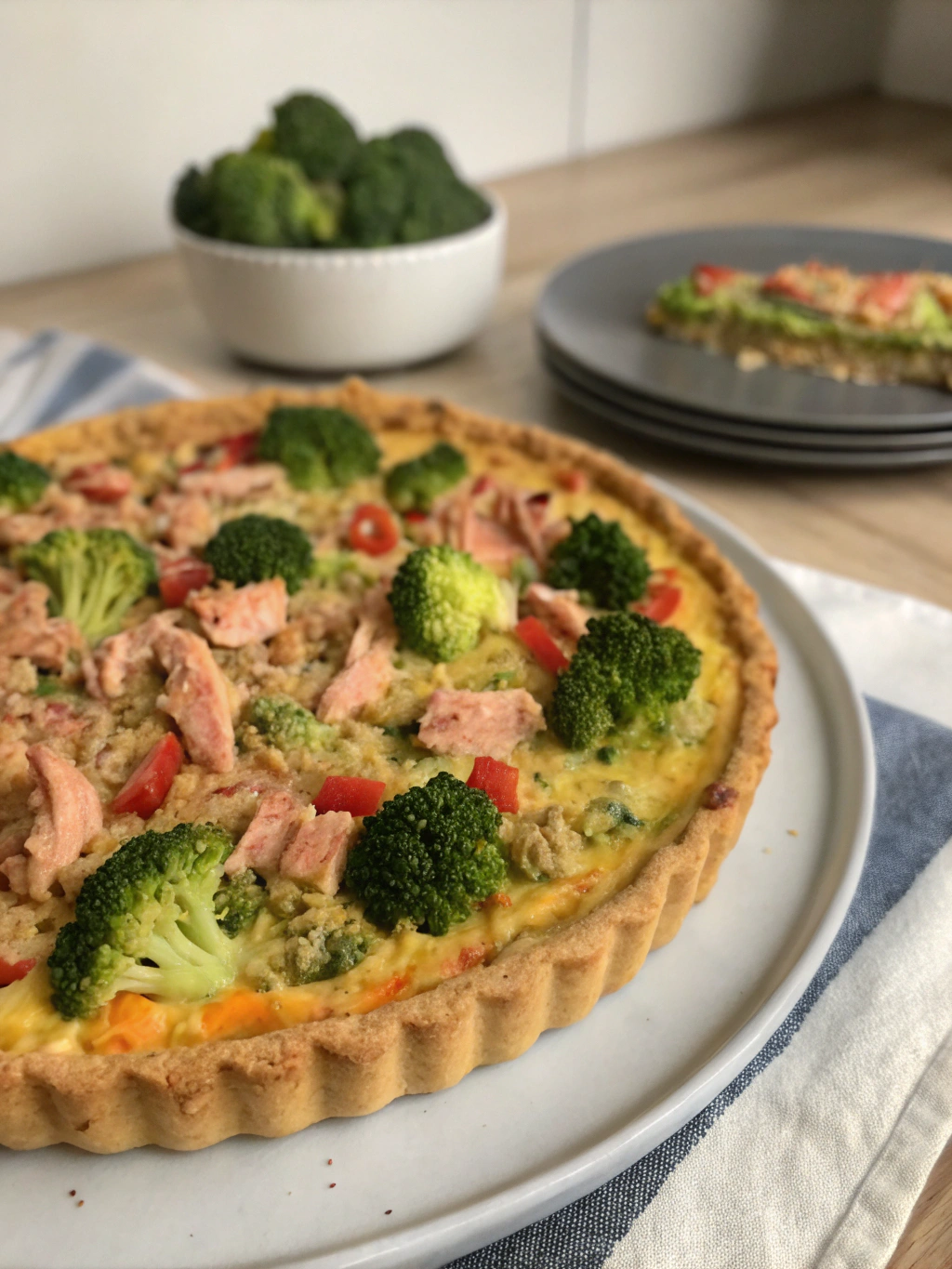 tarta de atún y brócoli